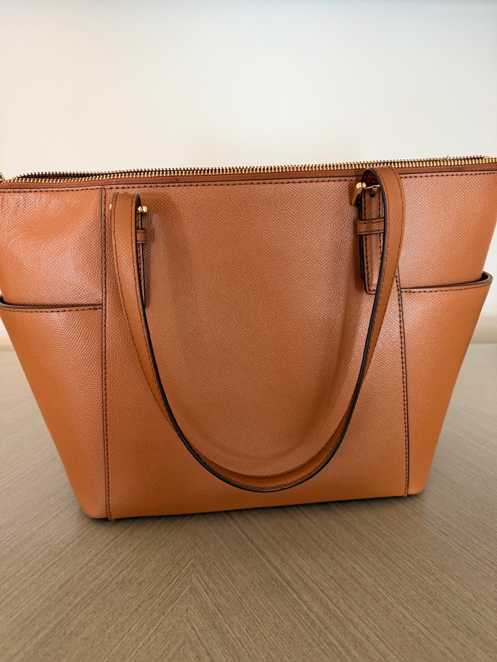 Michael Kors Saffiano Leather Tote in Cognac - Picture 2 of 4